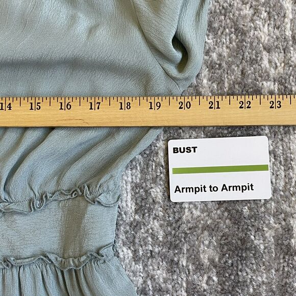 Soft Surroundings Blouse Top Women Size XSP Green 3/4 Sleeve Style# 38823 - Picture 8 of 13